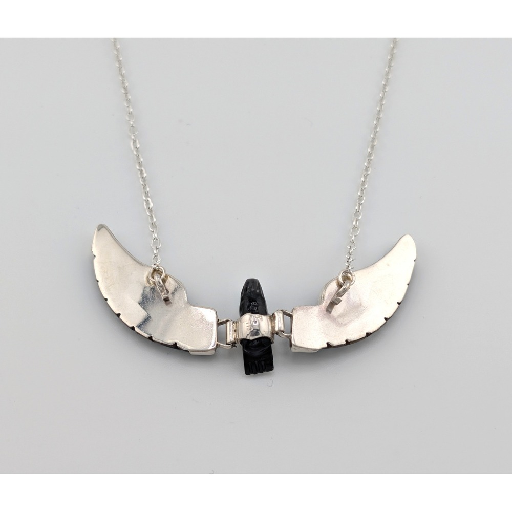 Women's Hand Carved Eagle Necklace, Navajo Southwest Jewelry, Chain Necklace ** - Picture 7 of 8